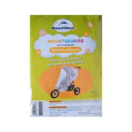 Moustiquaire non imprégnée spéciale poussette.