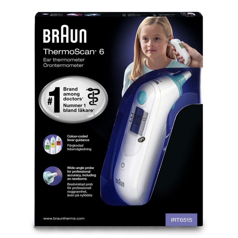 Thermomètre auriculaire Braun Thermoscan 6 IRT6515 - Delmare Medical